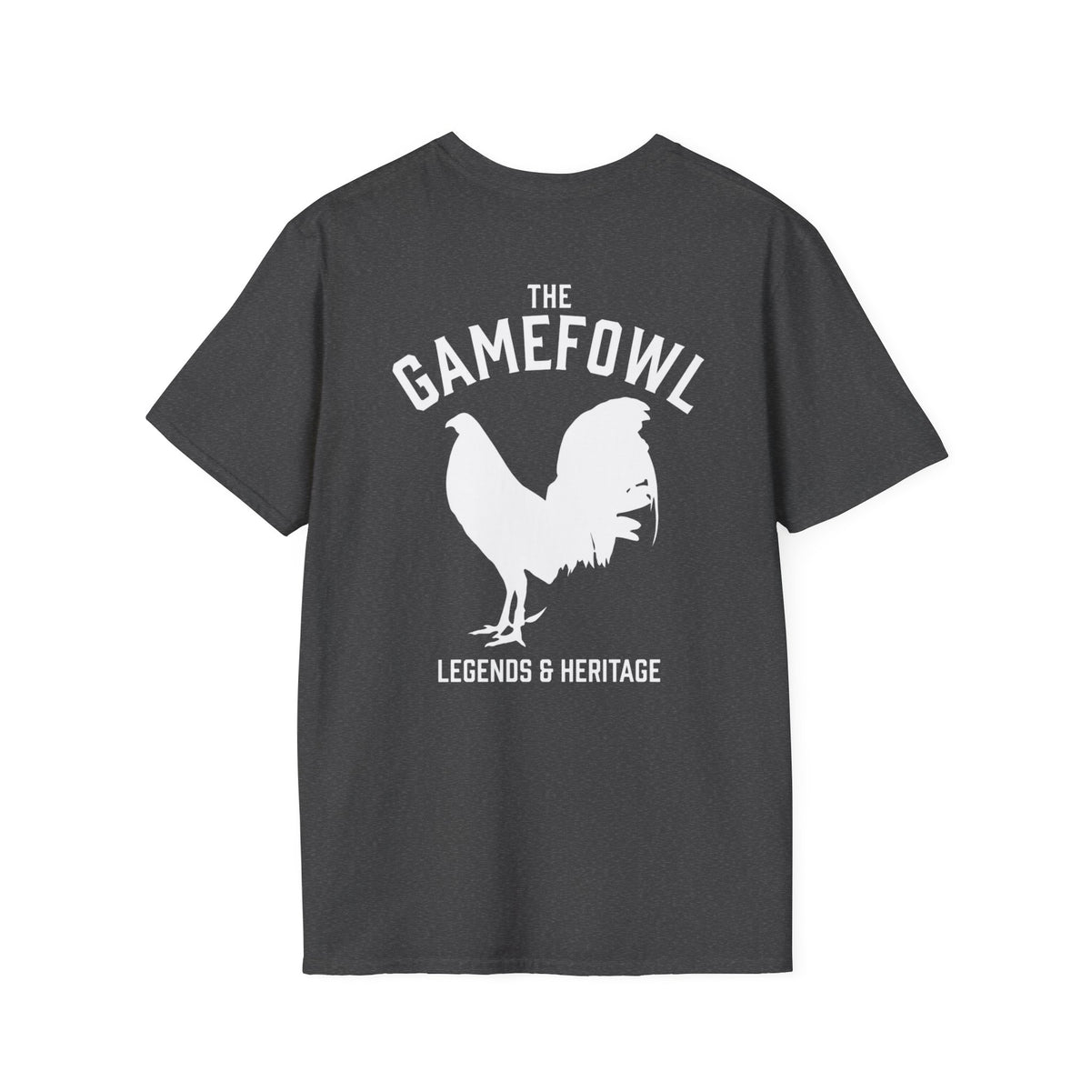 Gamefowl Rooster T-Shirt — "The Gamefowl: Legends & Heritage" Back Graphic