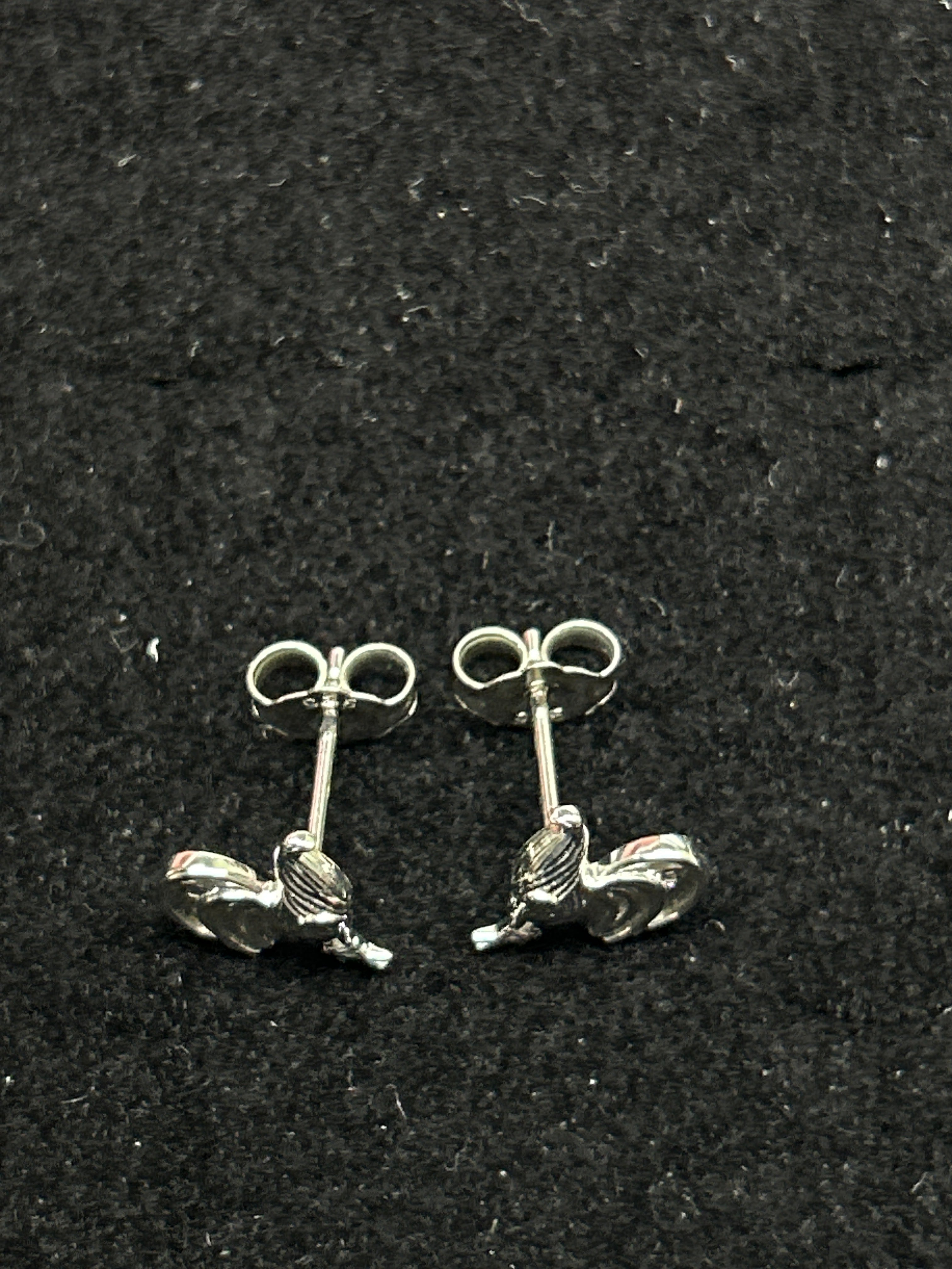 925 Rooster Stud Earrings