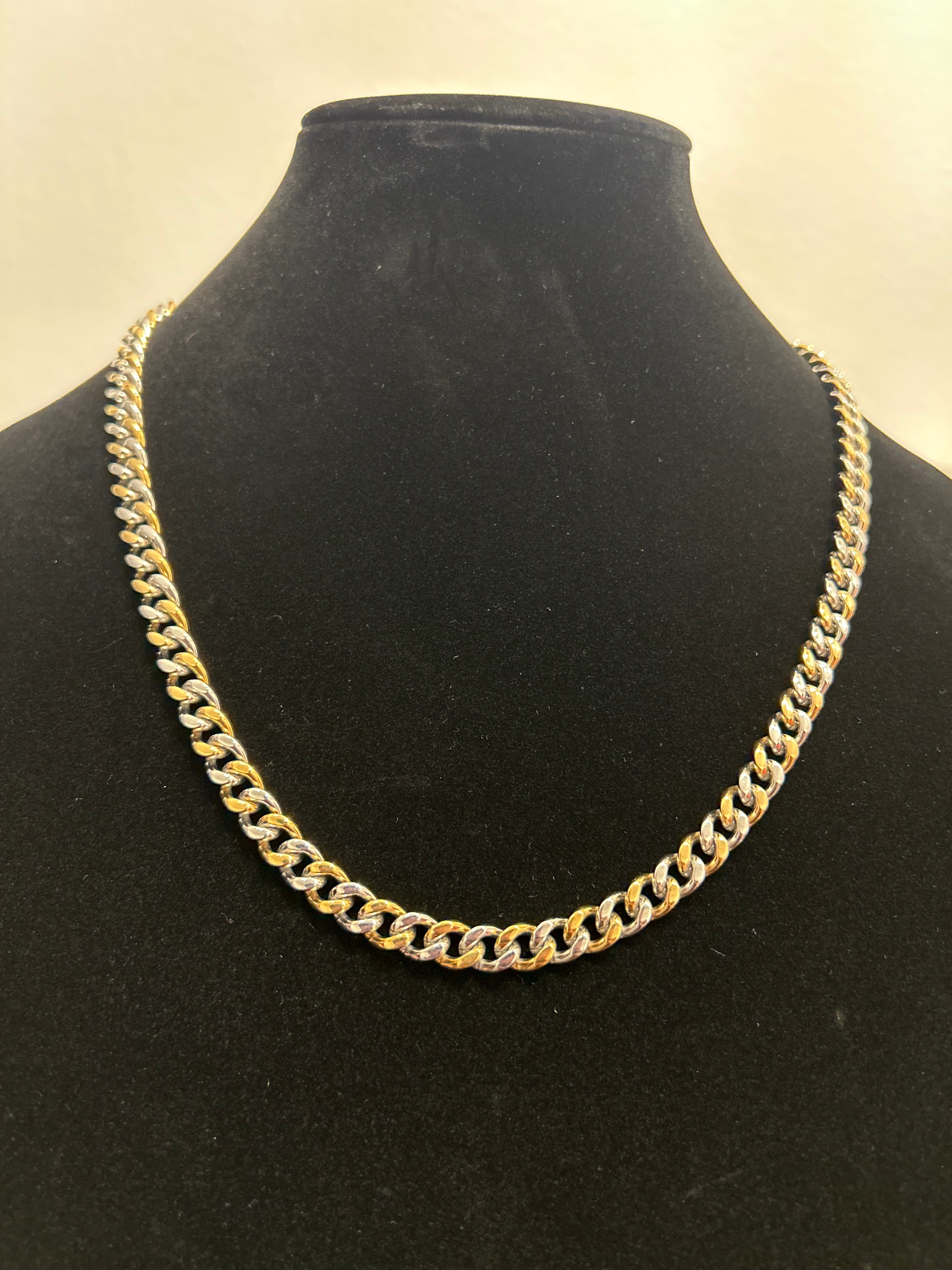 Two tone Cuban chain