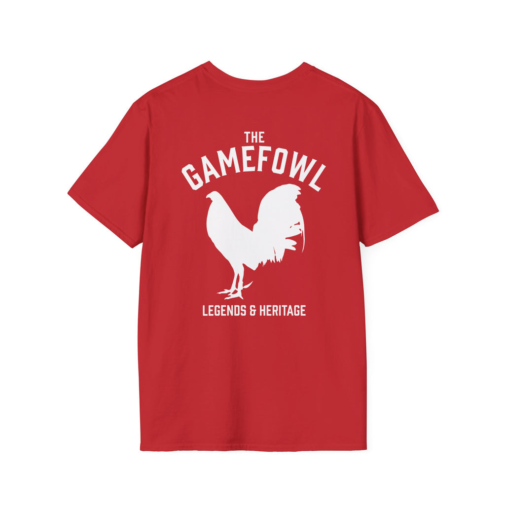 Gamefowl Rooster T-Shirt — "The Gamefowl: Legends & Heritage" Back Graphic