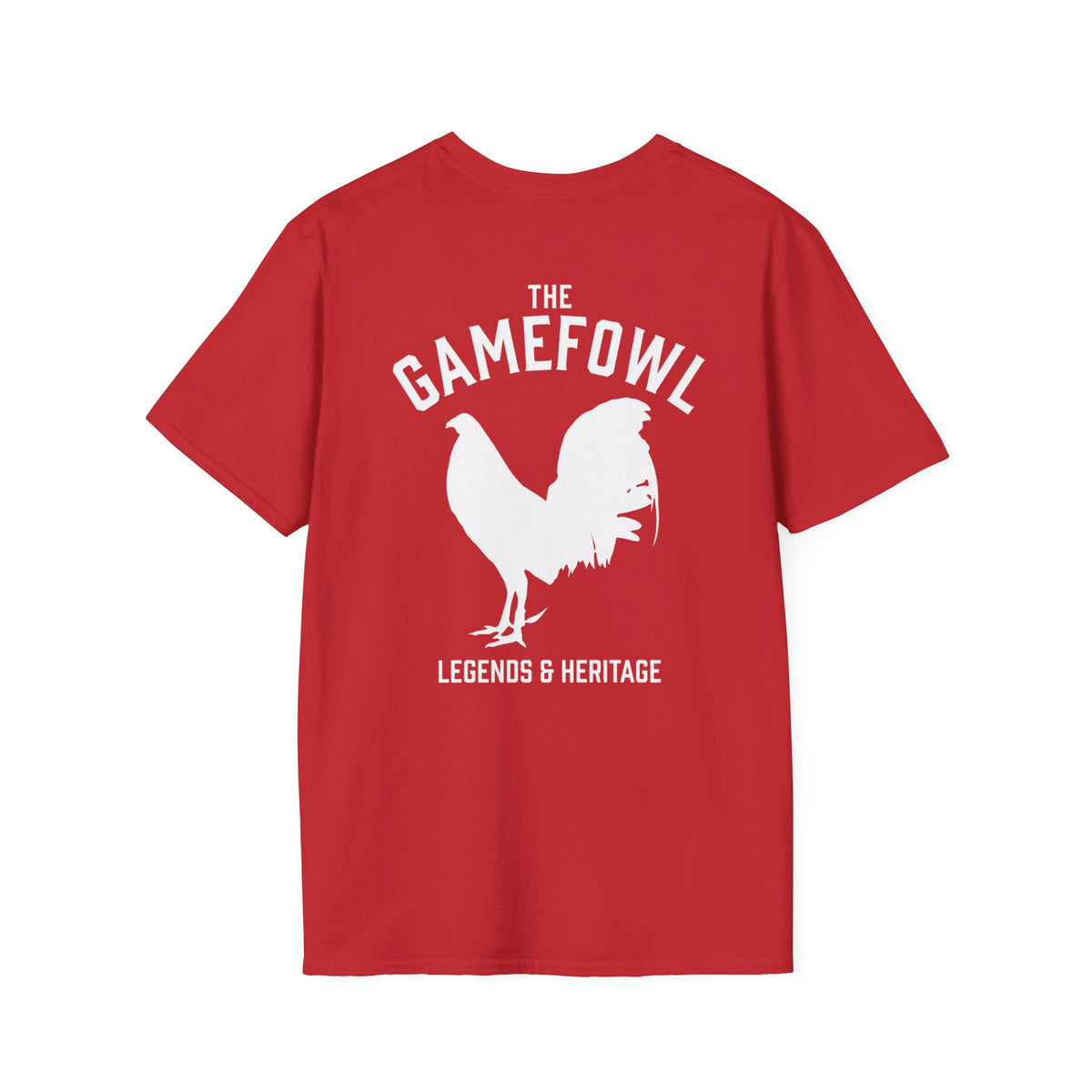 Gamefowl Rooster T-Shirt — "The Gamefowl: Legends & Heritage" Back Graphic