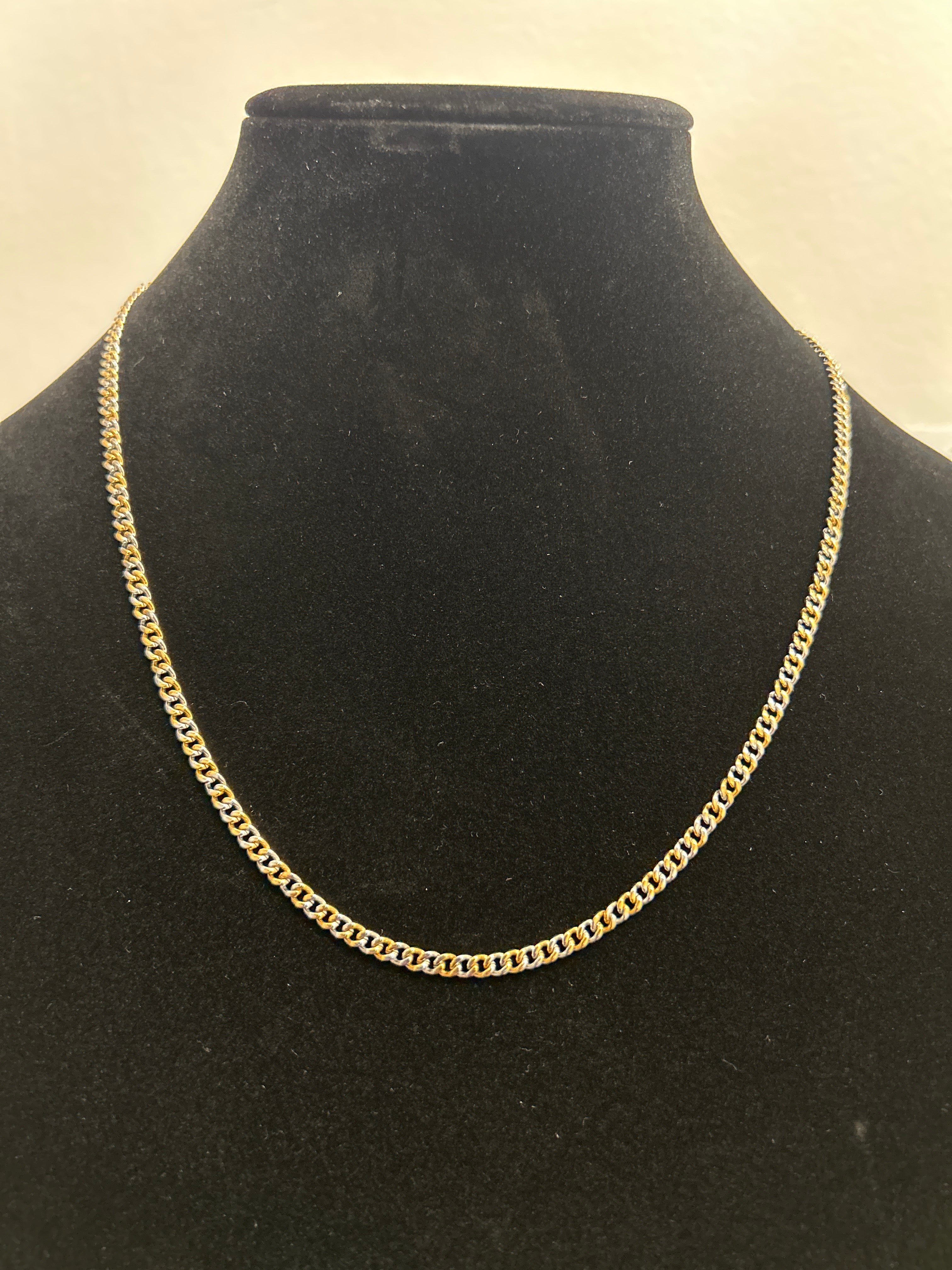 Two tone cuban chain