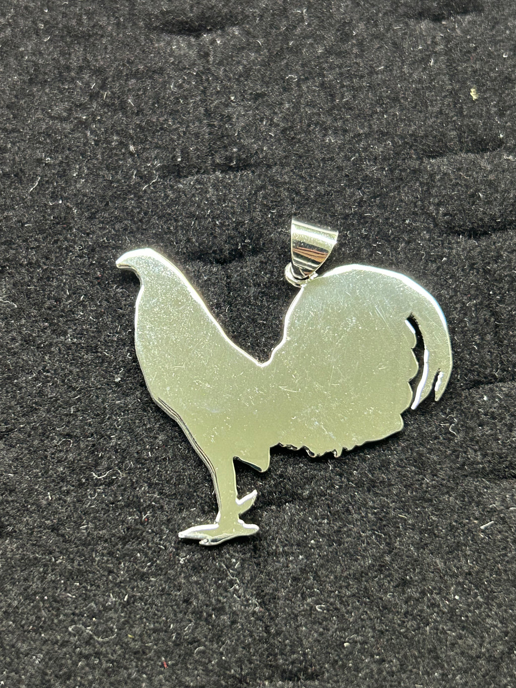 925 silhouette Rooster Pendant