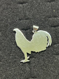 925 silhouette Rooster Pendant
