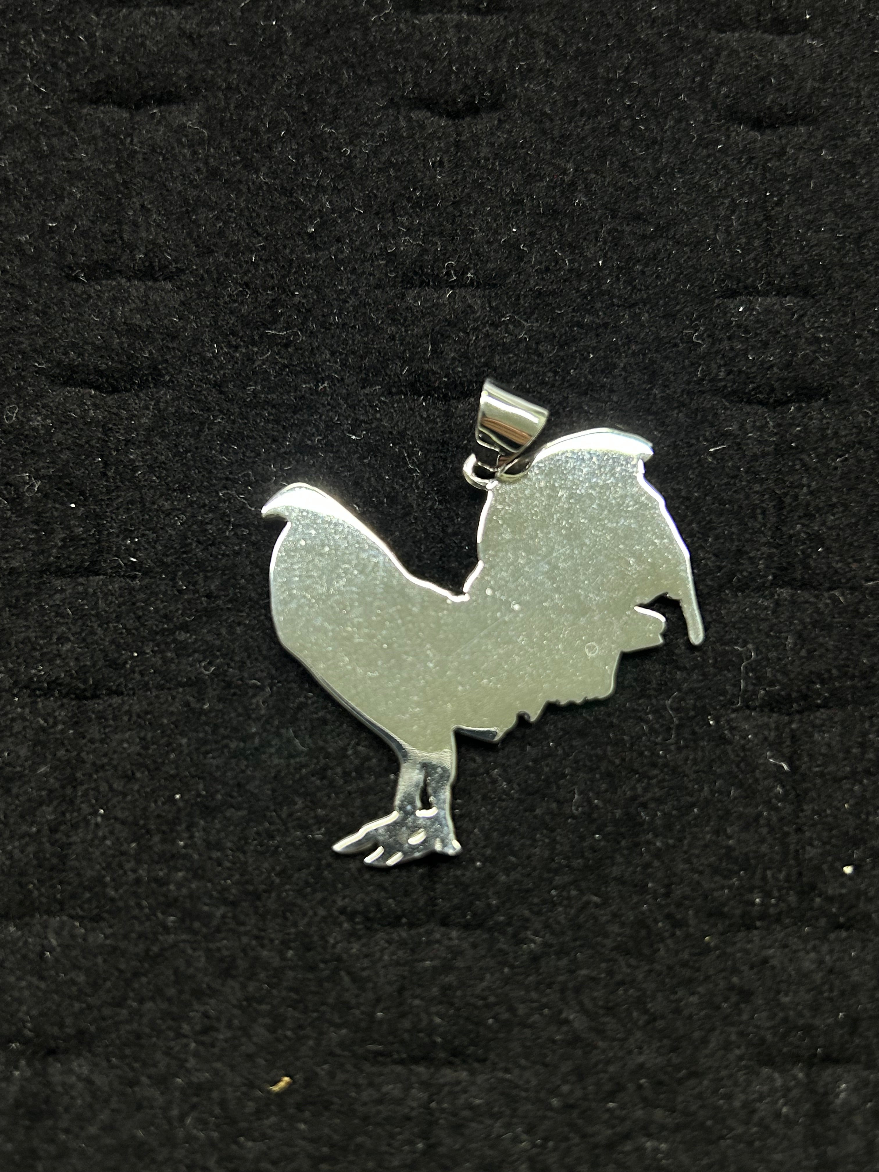 925 Rooster Silhouette Pendant