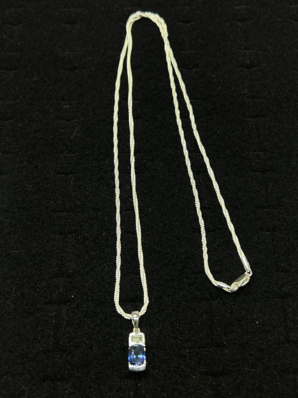 Blue Topaz unisex Drop  Pendant combo