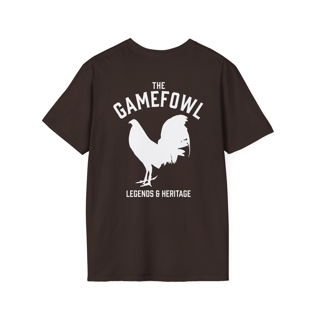 Gamefowl Rooster T-Shirt — "The Gamefowl: Legends & Heritage" Back Graphic