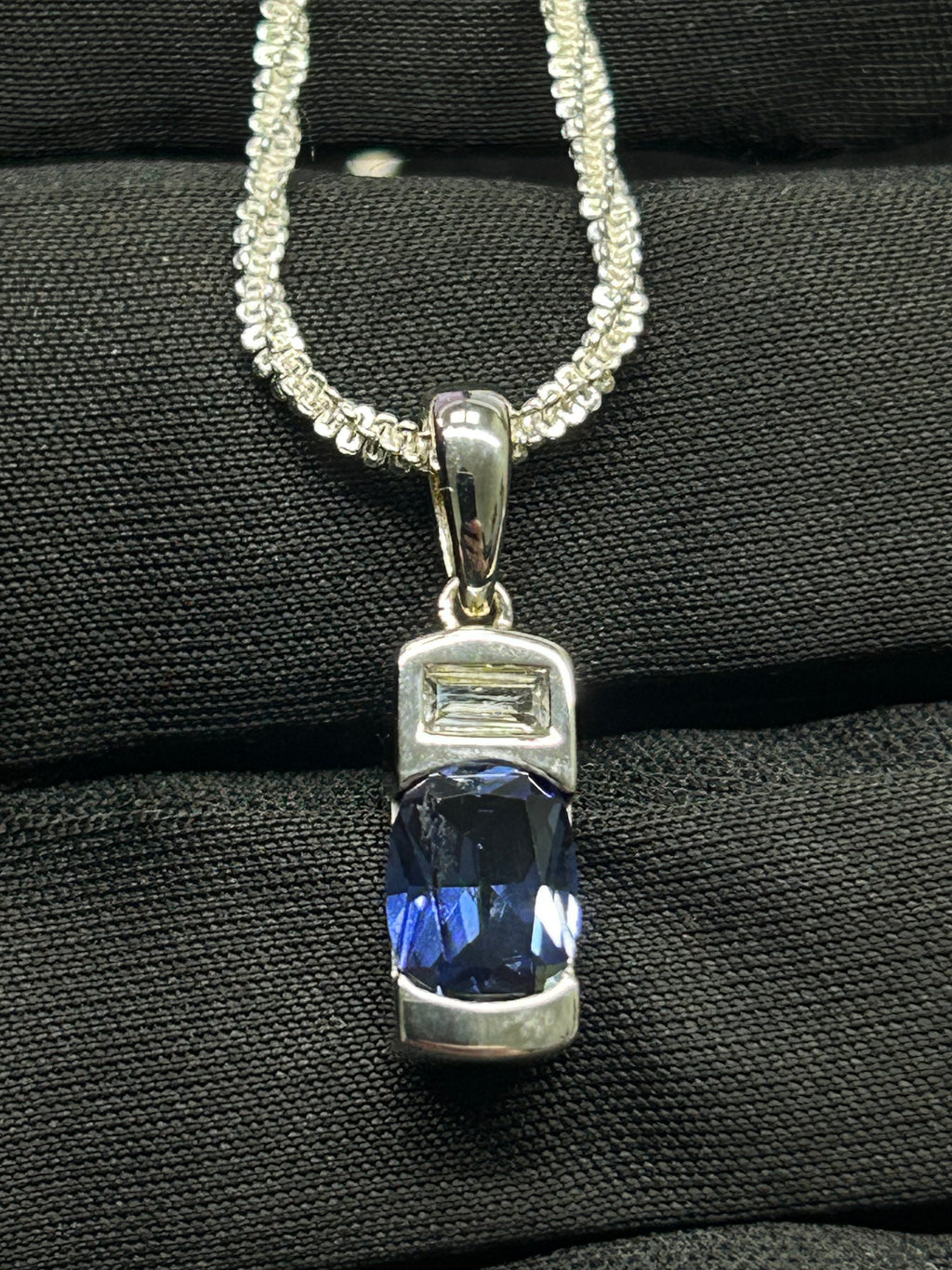 Blue Topaz unisex Drop  Pendant combo