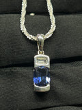 Blue Topaz unisex Drop  Pendant combo