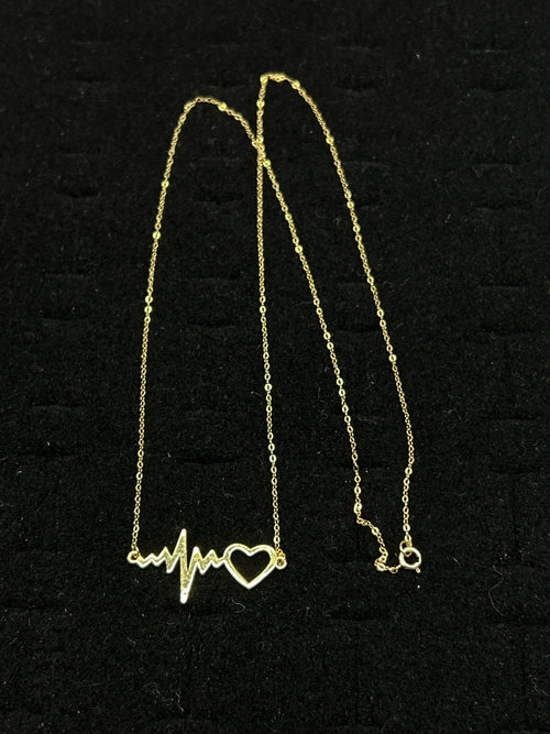 18k Heart Beat Pendant