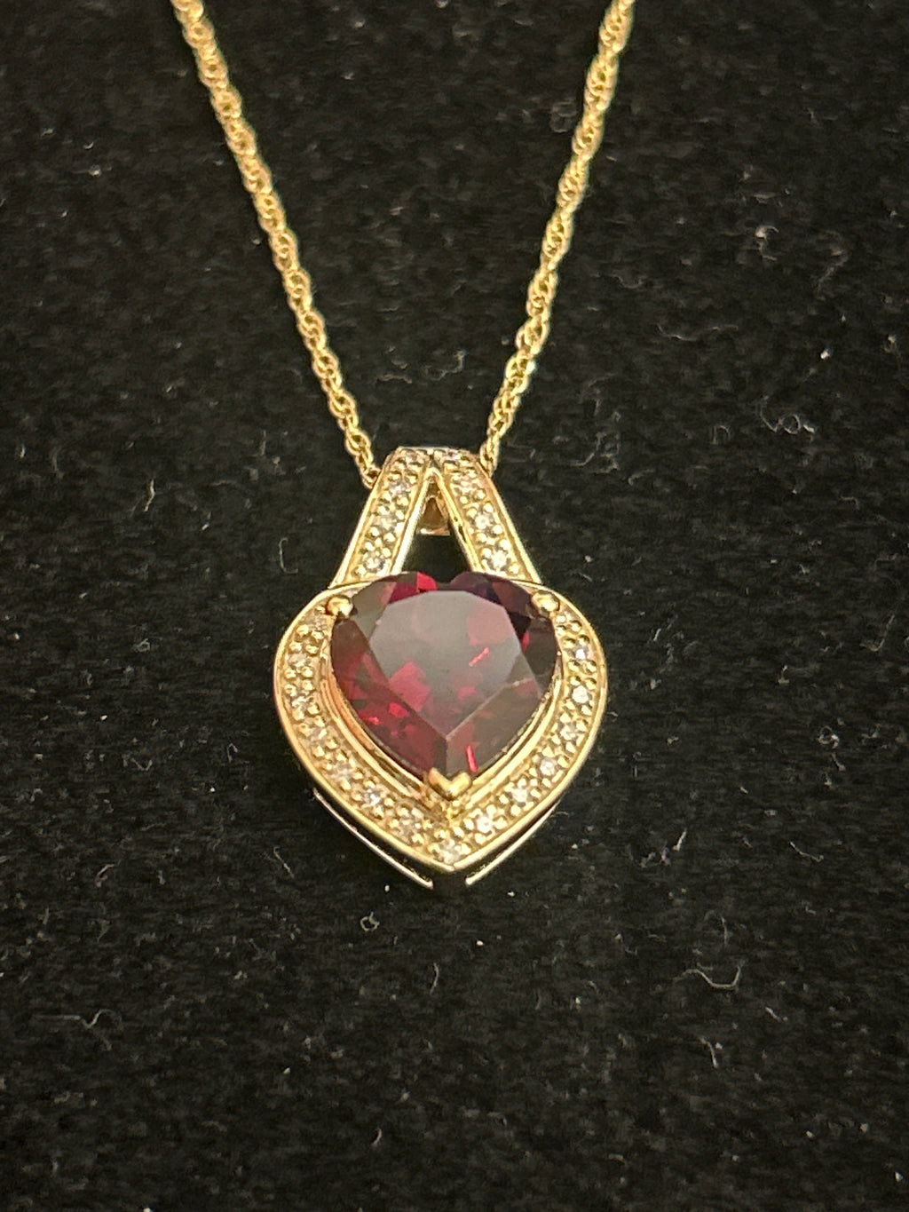 Ruby Heart Necklace