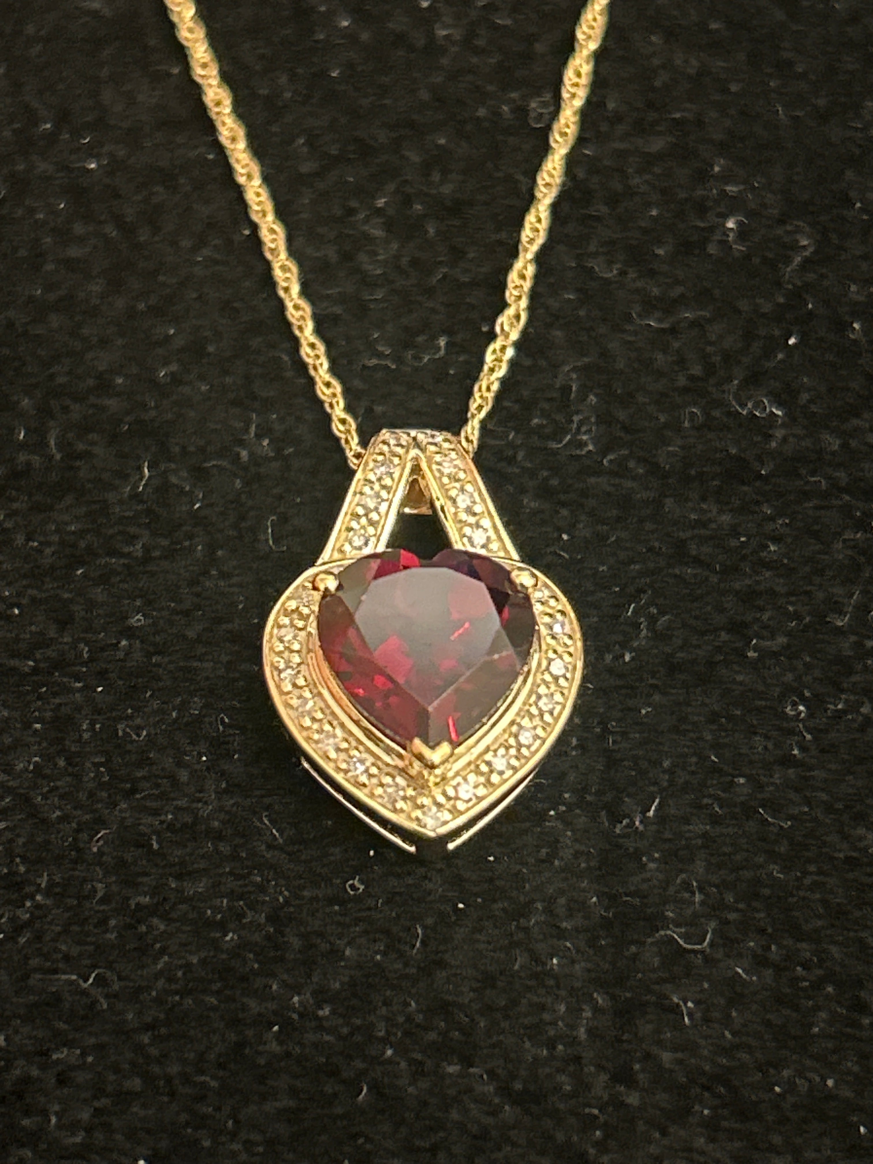 Ruby Heart Necklace