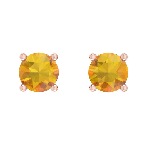 10K RG Citrine stud Earrings