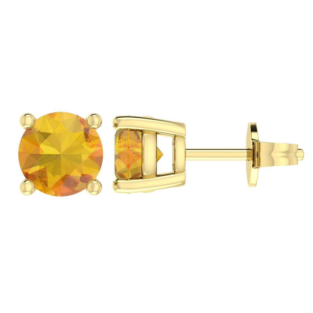 10K YG Citrine stud Earrings