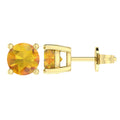 10K YG Citrine stud Earrings