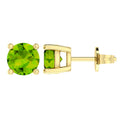10K YG Peridot stud Earrings
