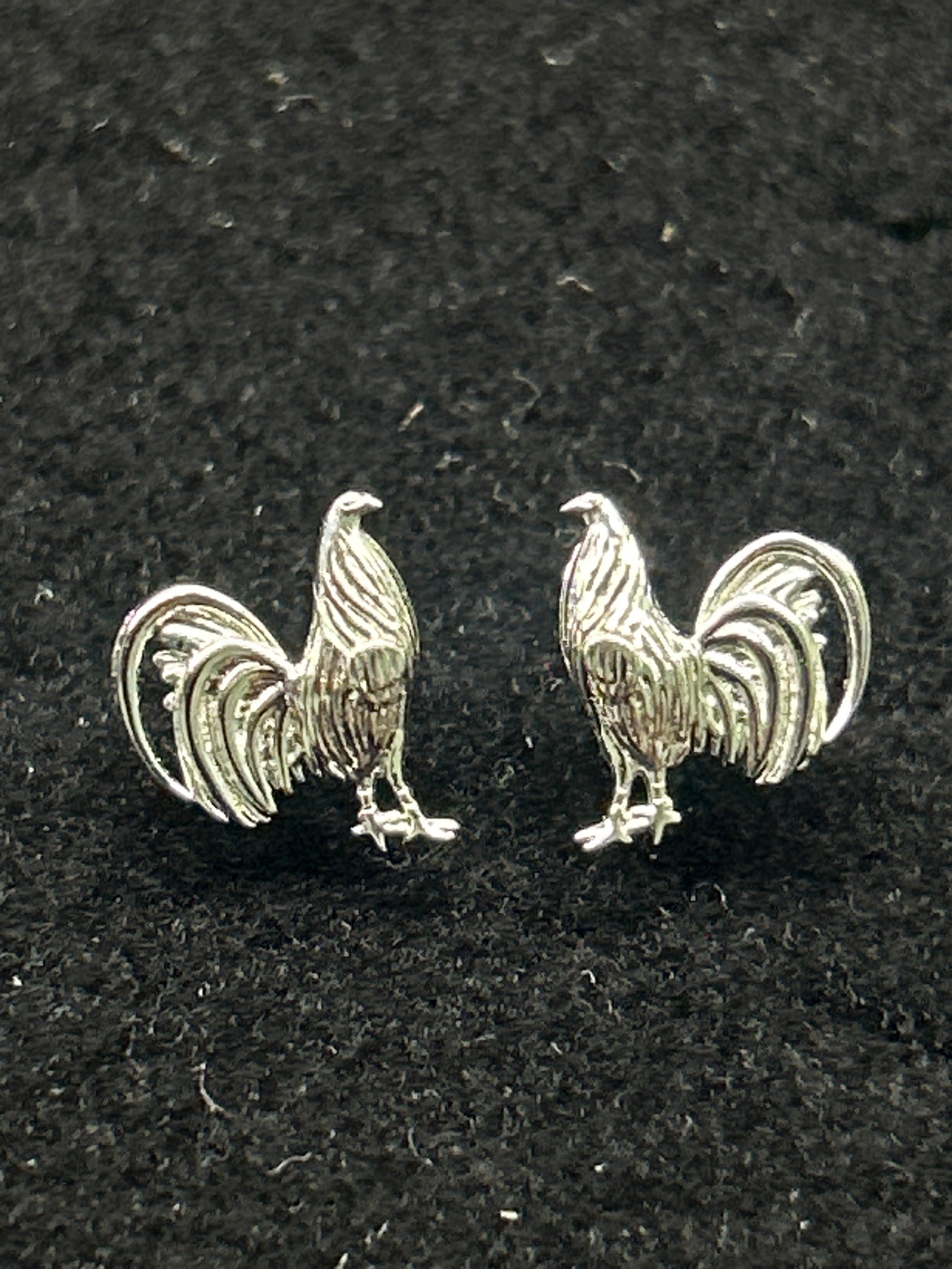 925 Rooster Stud Earrings