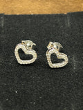14k Diamond Heart Earrings