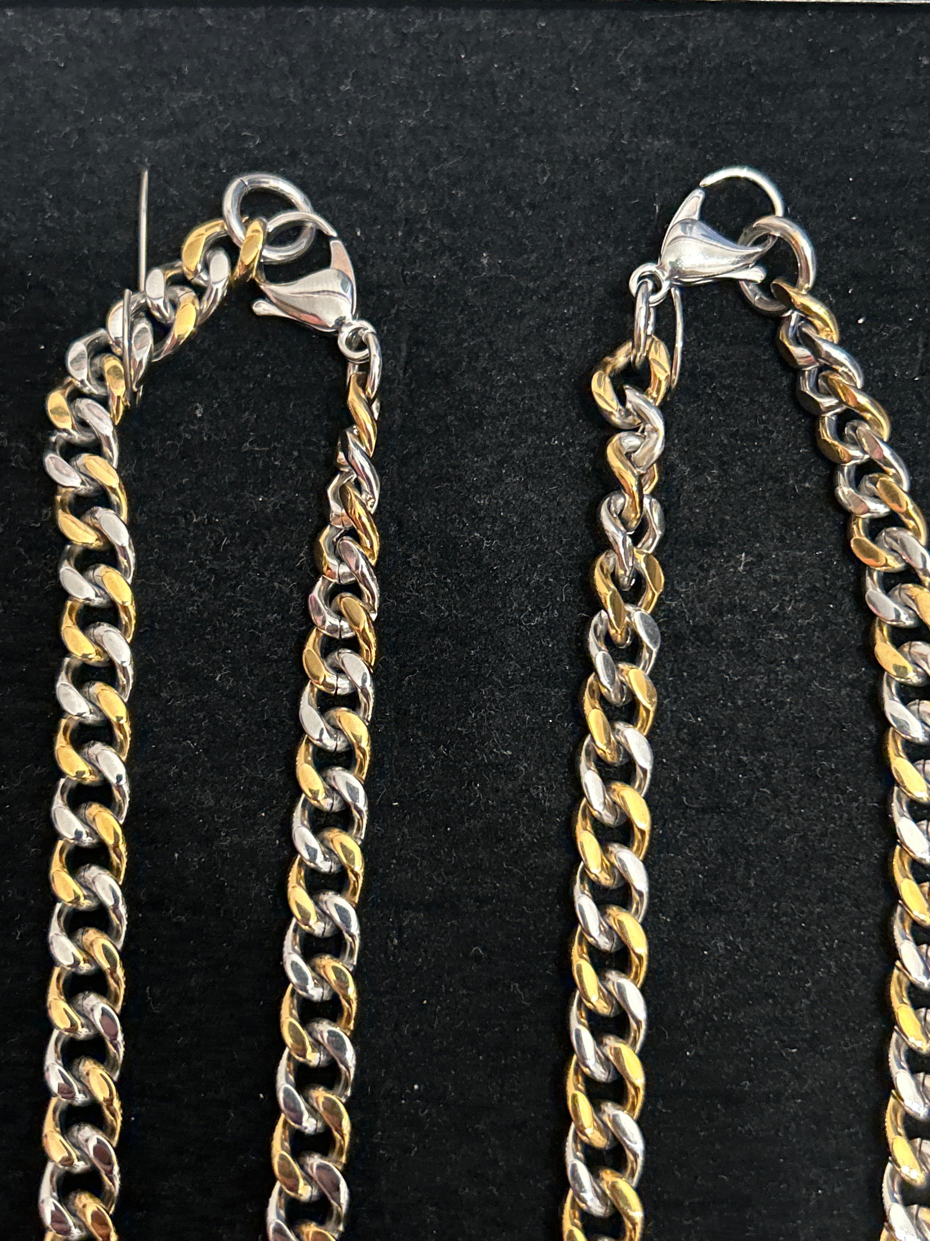 Two tone Cuban chain