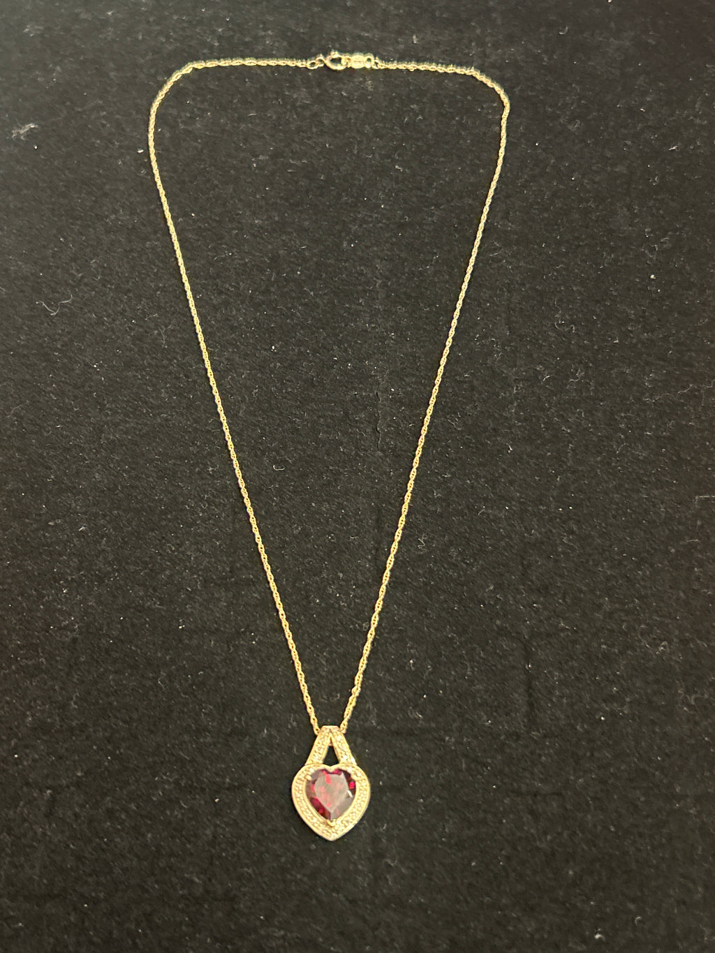 Ruby Heart Necklace