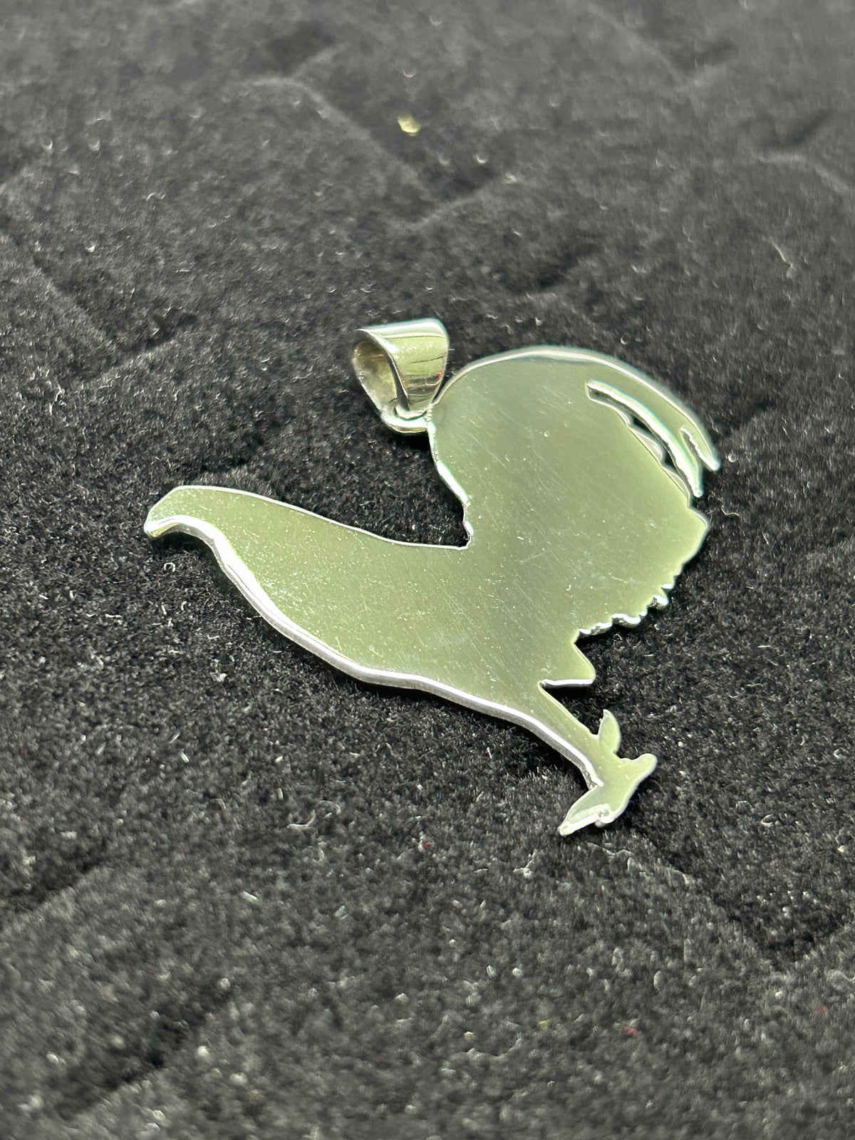 925 silhouette Rooster Pendant