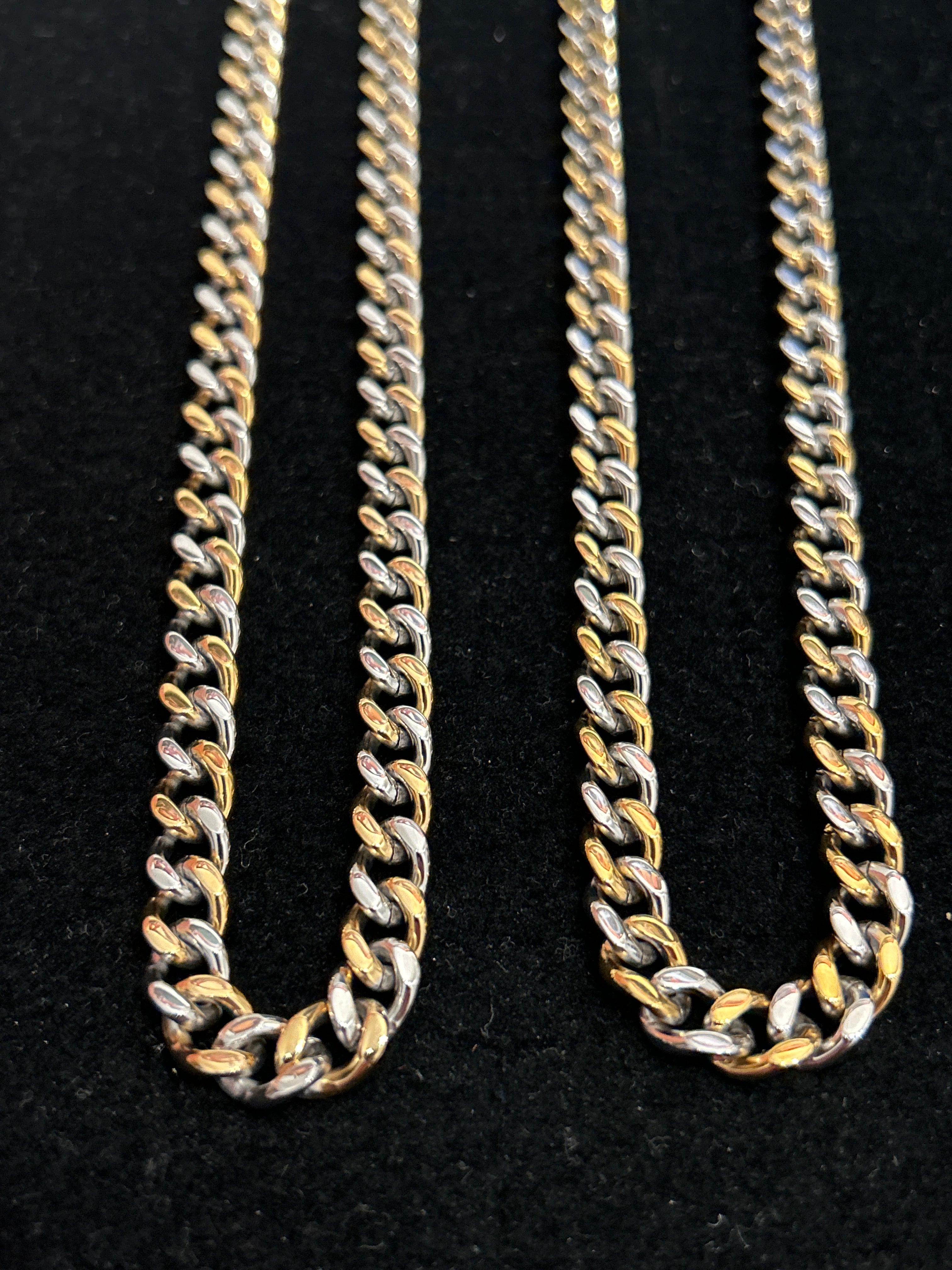 Two tone Cuban chain