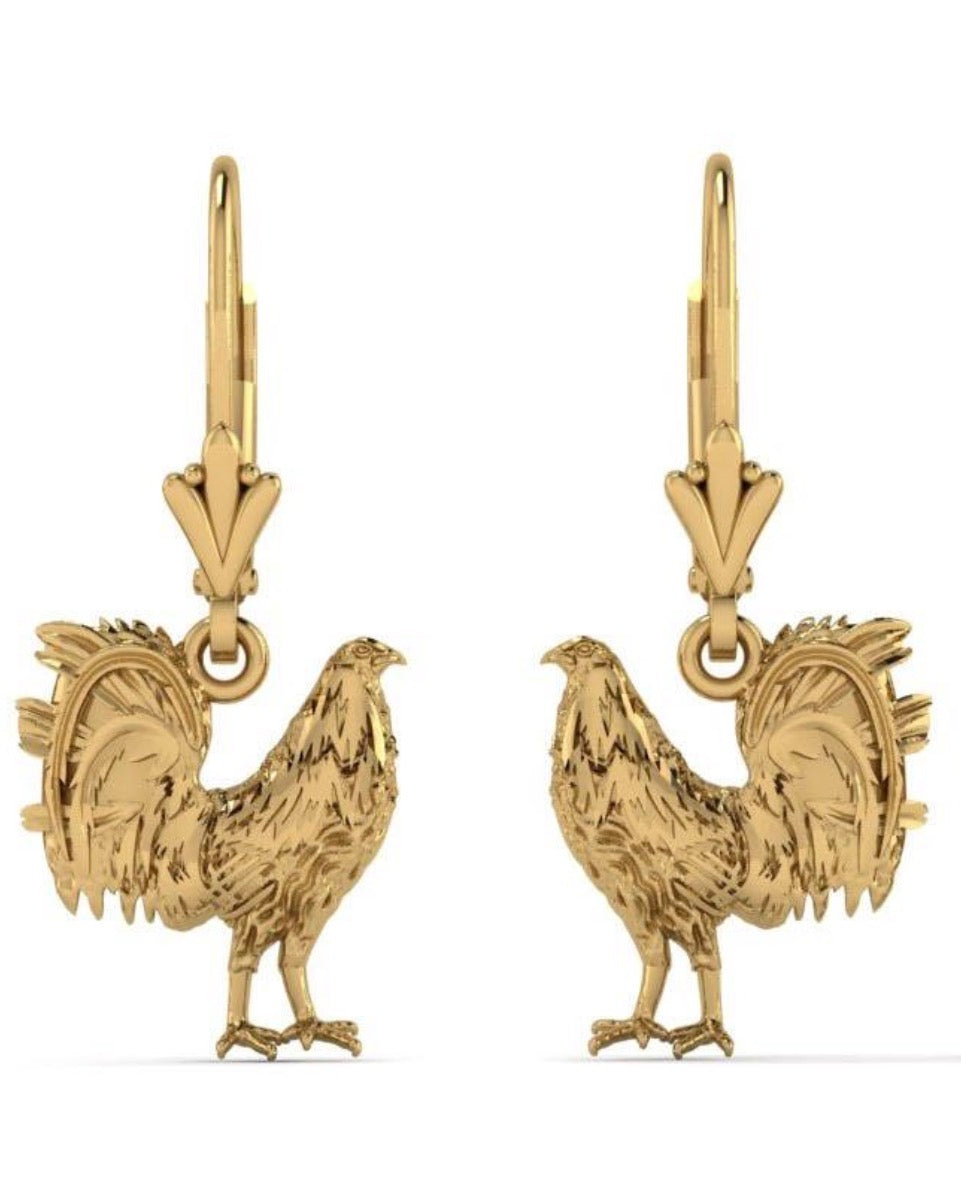 Rooster Earrings