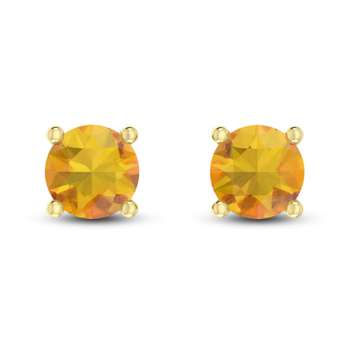 10K YG Citrine stud Earrings