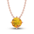 Citrine 10K RG Necklace