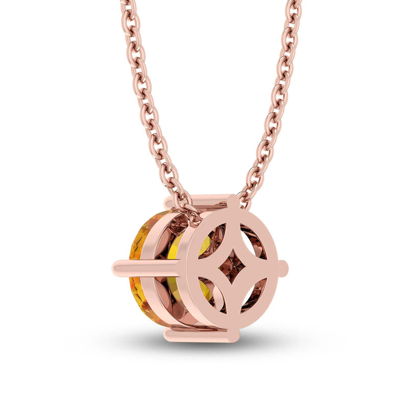 Citrine 10K RG Necklace