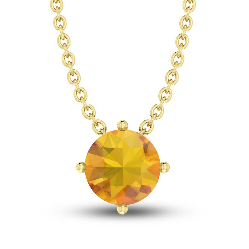 Citrine 10K YG Necklace