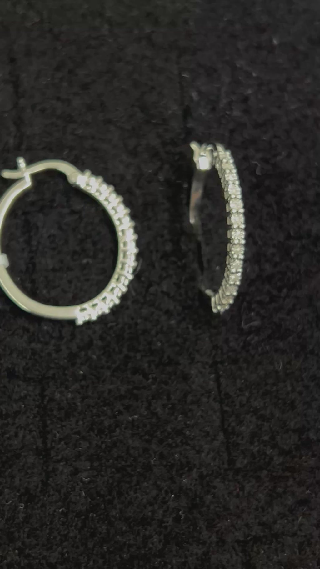 925 Diamond Hoop Earrings